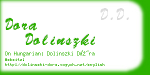 dora dolinszki business card